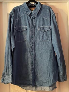 Ralph Lauren Denim Button-Down Shirt in Light Blue